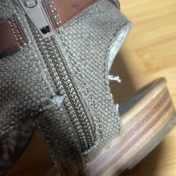 Blowfish Boho Tan & Brown Balla Open Toe Canvas Sandals w/Belt (Size: 7.5) - Picture 10 of 12